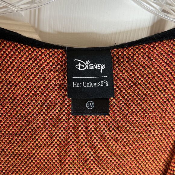 Her Universe Cat Hocus Pocus Dani Hooded Fringe Cardigan Sweater Size S/M - Picture 10 of 11